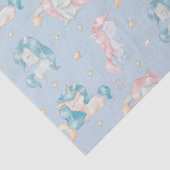 かわいいベビーユニコーンピンクブルーパステル子供部屋子 薄葉紙 (詳細)