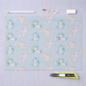 かわいいベビーユニコーンピンクブルーパステル子供部屋子 薄葉紙 (クラフト)