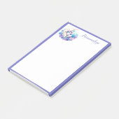 かわいいベビーユニコーン月に眠るパーソナライズ ポストイット (アングル)