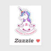 かわいいベビーユニコーン禅ヨガ瞑想ナマステ シール (シート)