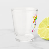 かわいいベビーユニコーン&レインボウ ショットグラス (左)