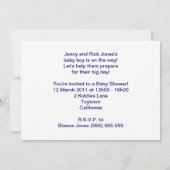 かわいいベビーユリ蝶の泡 招待状 (裏面)