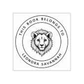 かわいいベビーライオンこの本は子供の名前に属している ラバースタンプ (インプリント)