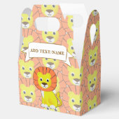 かわいいベビーライオンオールオーバープリントパターン フェイバーボックス (オープン)