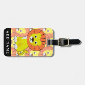 かわいいベビーライオンオールオーバープリントパターン ラゲッジタグ (正面横)