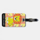 かわいいベビーライオンオールオーバープリントパターン ラゲッジタグ (裏面横)