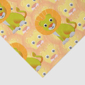 かわいいベビーライオンオールオーバーヴィンテージプリントパターン 薄葉紙 (詳細)