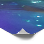 かわいいベビーライオンキュブスノーウィー背景 ポスター (角)