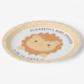 かわいいベビーライオンキュブベビー男女兼用シャワー ペーパープレート (アングル)