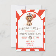 かわいいベビーライオンキューサーカスバースデーパーティー