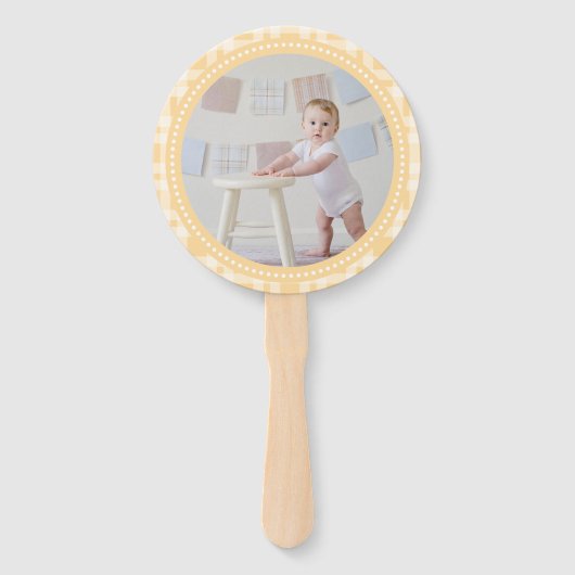 かわいいベビーライオンキューブワイルドワンボーイファースト誕生日 ハンドファン (裏面)