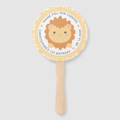 かわいいベビーライオンキューブワイルドワンボーイファースト誕生日 ハンドファン (正面)