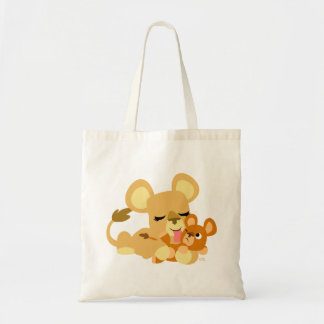 かわいいベビーライオンズバス トートバッグ