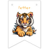 かわいいベビーライオンチルドレン バンティングフラッグ (第2の旗)