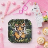 かわいいベビーライオンチルドレン ペーパープレート (パーティー)