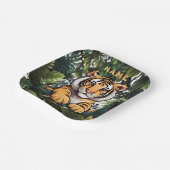 かわいいベビーライオンチルドレン ペーパープレート (傾斜あり)