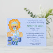 かわいいベビーライオンベビーシャワー招待状 招待状 (スタンド正面)