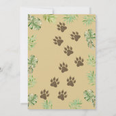 かわいいベビーライオン男の子ジャングルの赤ちゃんシャワー 招待状 (裏面)