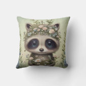 かわいいベビーラクーンの森の保育園 クッション (裏面)