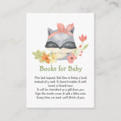 かわいいベビーラクーンベイビーシャワー |ベビー エンクロージャーカード (正面)