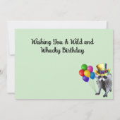 かわいいベビーラクーン誕生日フラットカード (裏面)