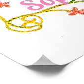 かわいいベビーラクーン（花つき） ポスター (角)