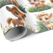 かわいいベビーラッピング紙 ラッピングペーパー (ロールコーナー)