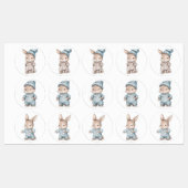 かわいいベビーラビットステッカー入りパジャマ ラベル (シート)