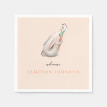 かわいいベビーラビットナプキンスパーティー