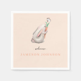 かわいいベビーラビットナプキンスパーティー スタンダードカクテルナプキン