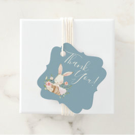 かわいいベビーラブバニー赤ちゃんシャワーありがとう フェイバータグ