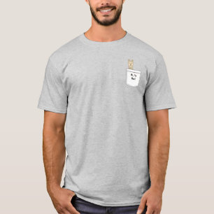 かわいいベビーラマ名前のポケットに! Tシャツ