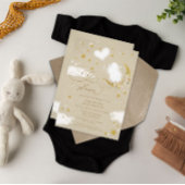 かわいいベビーラムバルーンベビーシャワー招待状 招待状