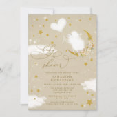 かわいいベビーラムバルーンベビーシャワー招待状 招待状 (正面)