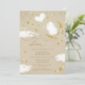 かわいいベビーラムバルーンベビーシャワー招待状 招待状 (スタンド正面)