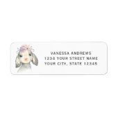 かわいいベビーラムパーソナライズされた ラベル (正面)