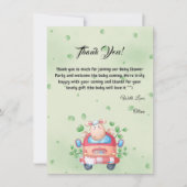 かわいいベビーラムベビーシャワーサンキューカード サンキューカード (正面)