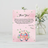 かわいいベビーラムベビーシャワーサンキューカード サンキューカード (スタンド正面)