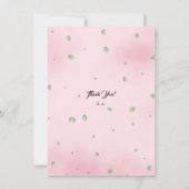 かわいいベビーラムベビーシャワーサンキューカード サンキューカード (裏面)