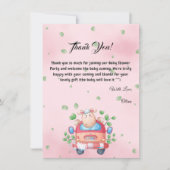 かわいいベビーラムベビーシャワーサンキューカード サンキューカード (正面)