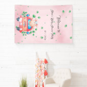 かわいいベビーラムベビーシャワーバナー 横断幕 (インサイチュ)