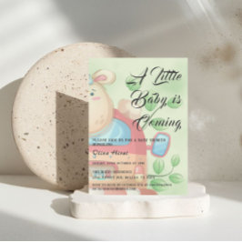 かわいいベビーラムベビーシャワー招待状 招待状