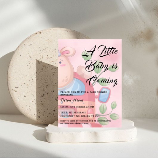 かわいいベビーラムベビーシャワー招待状 招待状