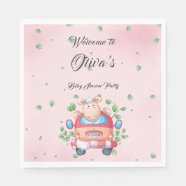 かわいいベビーラムベビーシャワー紙 スタンダードランチョンナプキン