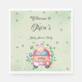 かわいいベビーラムベビーシャワー紙 スタンダードランチョンナプキン