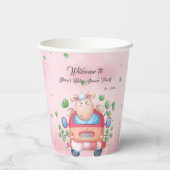かわいいベビーラムベビーシャワー 紙コップ (裏面)
