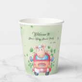 かわいいベビーラムベビーシャワー 紙コップ (裏面)