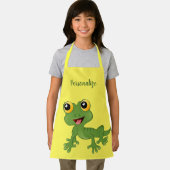 かわいいベビーリザードゲッコキッズパーソナライズされた エプロン (インサイチュ)