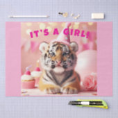 かわいいベビーリビールガールピンクベビートラ 薄葉紙 (クラフト)