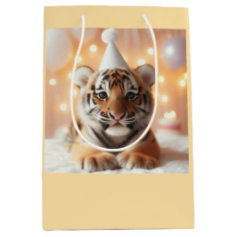 かわいいベビーリビールニュートラルイエローベビートラ ミディアムペーパーバッグ